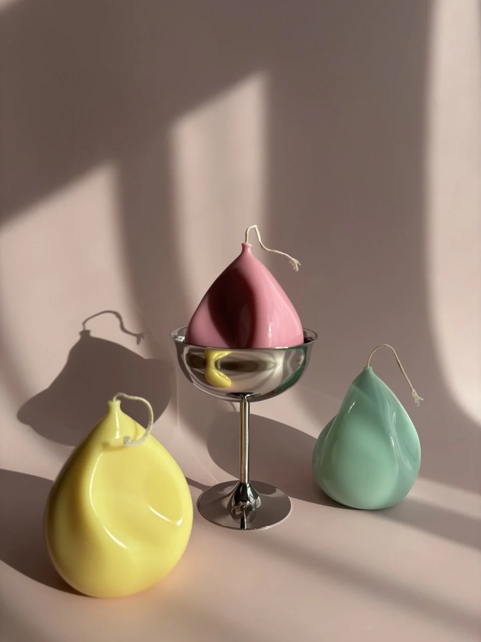 Komplet świec w kształcie balonów 3szt