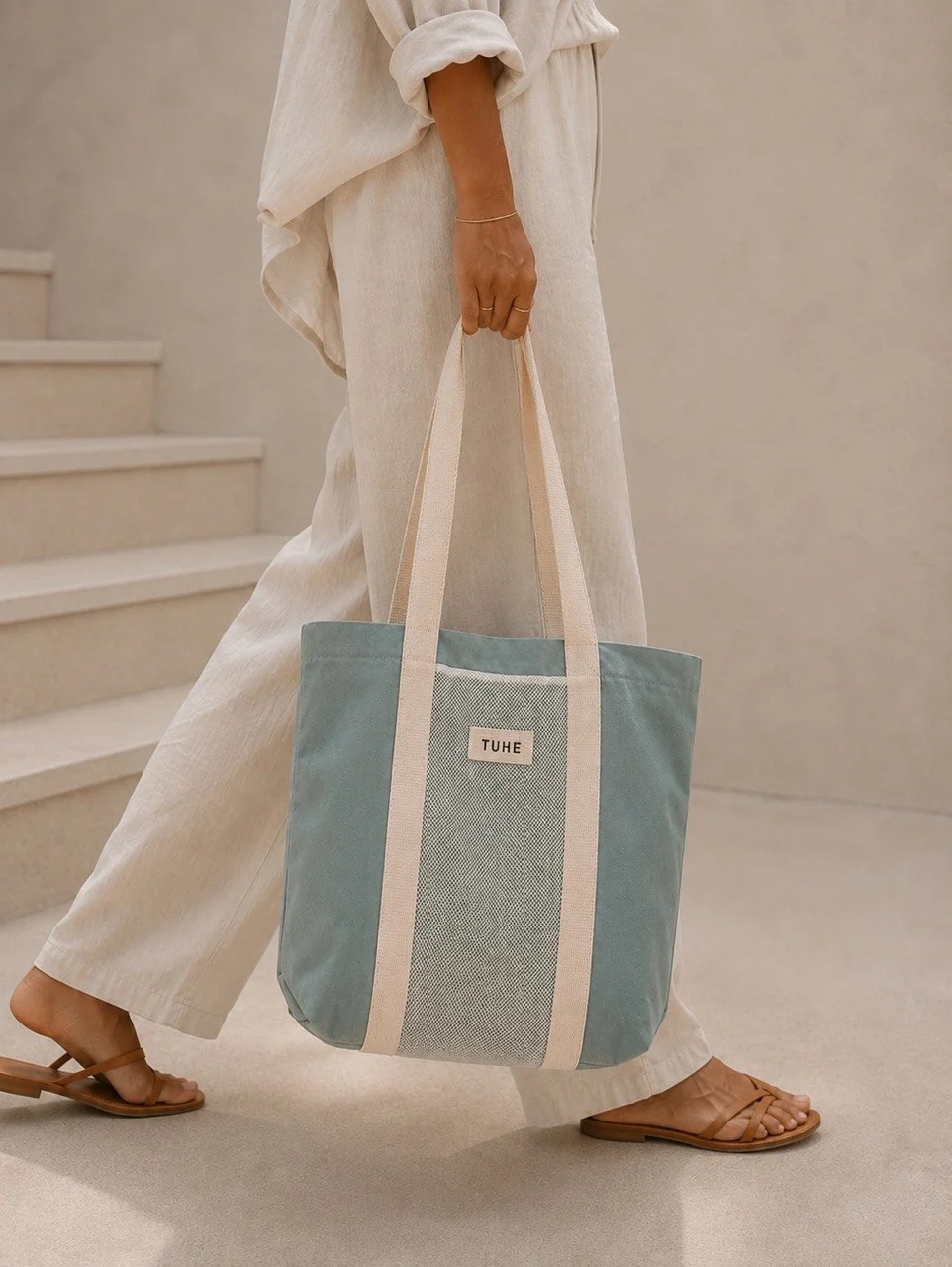 Torba Shopper Szałwiowa
