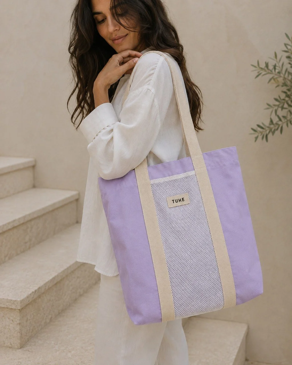 Torba Shopper Lawendowa