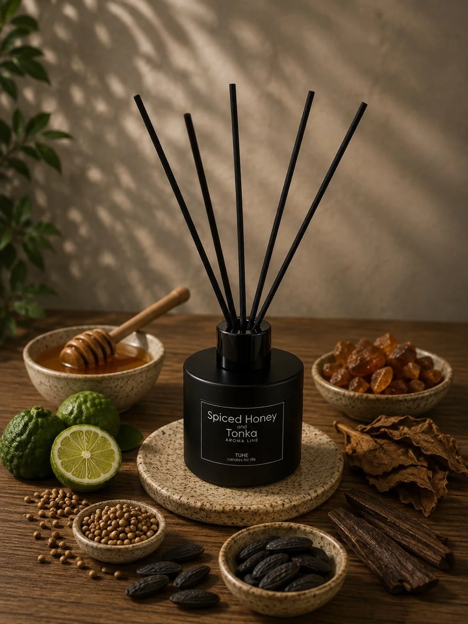Dyfuzor zapachowy Spiced Honey and Tonka  czarny 100 ml