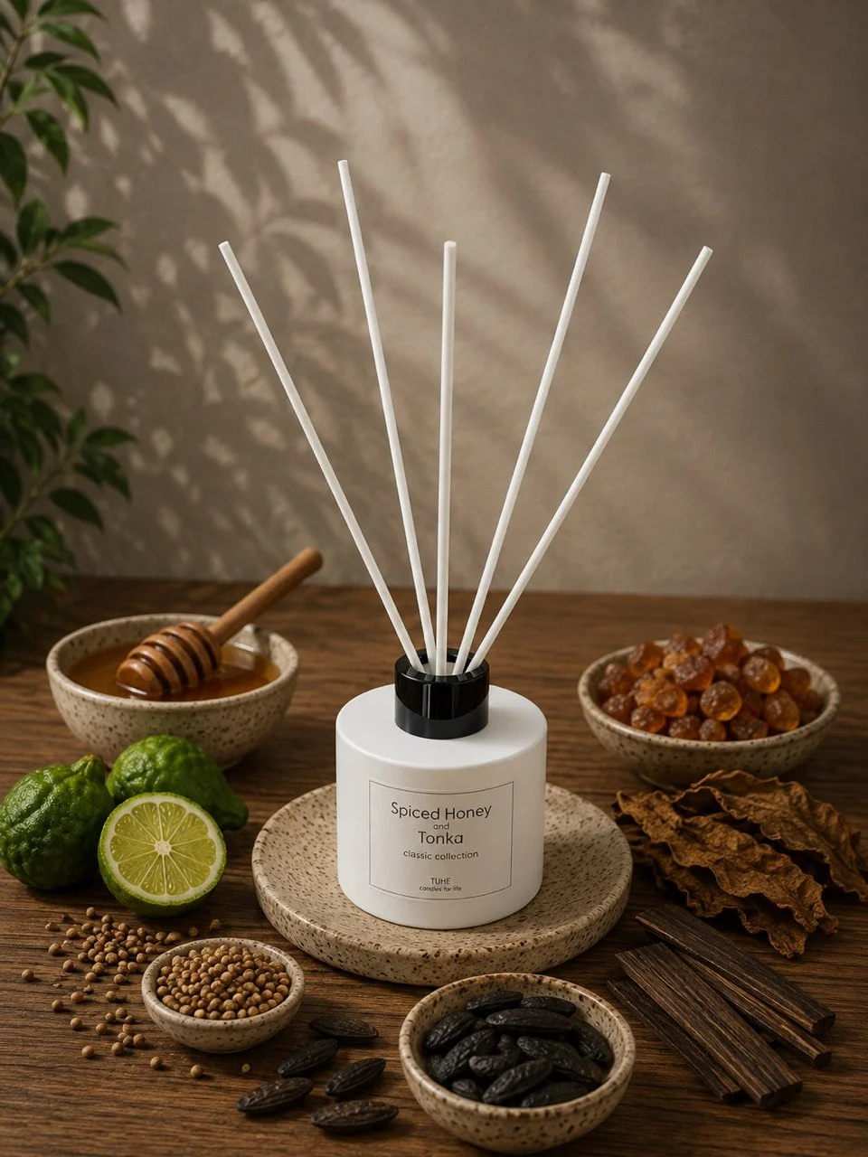 Dyfuzor zapachowy Spiced Honey and Tonka  biały 100 ml